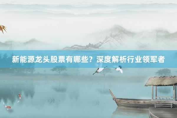 新能源龙头股票有哪些？深度解析行业领军者