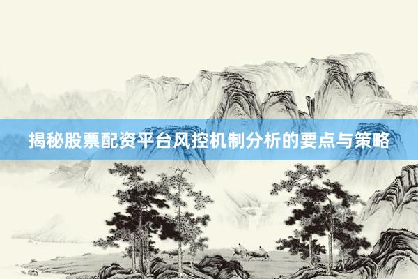 揭秘股票配资平台风控机制分析的要点与策略