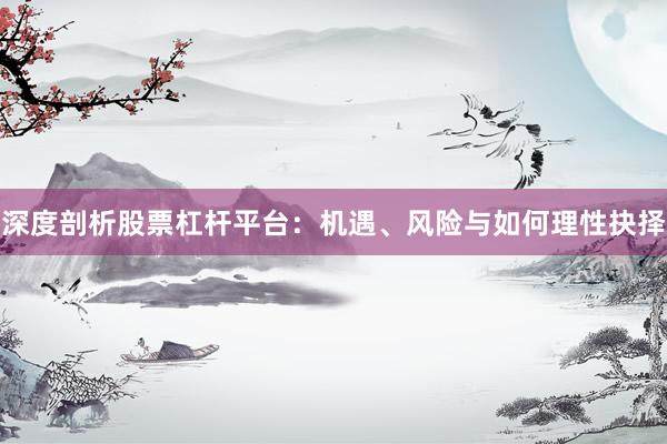 深度剖析股票杠杆平台：机遇、风险与如何理性抉择