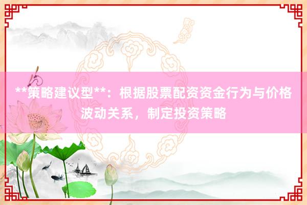 **策略建议型**：根据股票配资资金行为与价格波动关系，制定投资策略