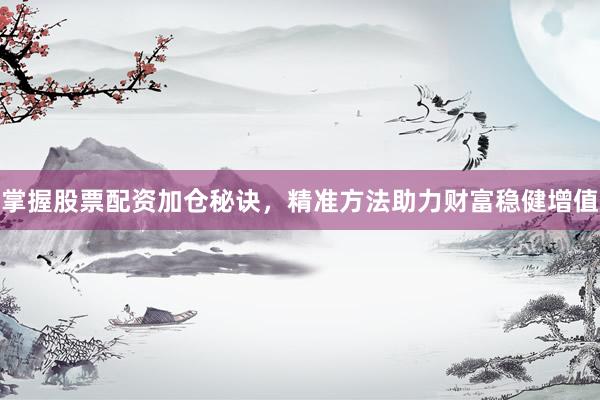 掌握股票配资加仓秘诀，精准方法助力财富稳健增值