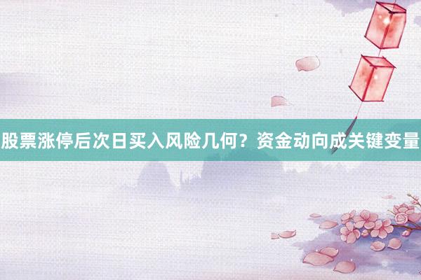 股票涨停后次日买入风险几何?资金动向成关键变量