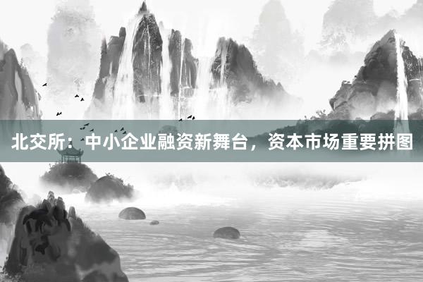 北交所:中小企业融资新舞台,资本市场重要拼图