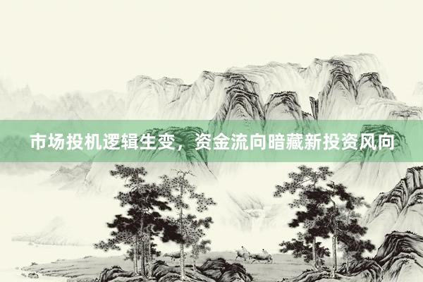 市场投机逻辑生变，资金流向暗藏新投资风向